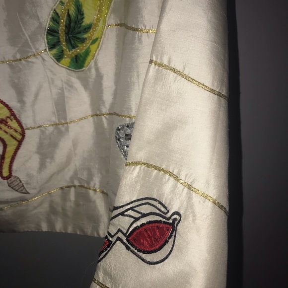 Vintage NWT ANAGE jacket beach bum theme silk new - Picture 4 of 8